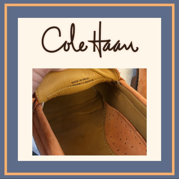Cole Haan Orange Leather Loafers 9 - Picture 8 of 12